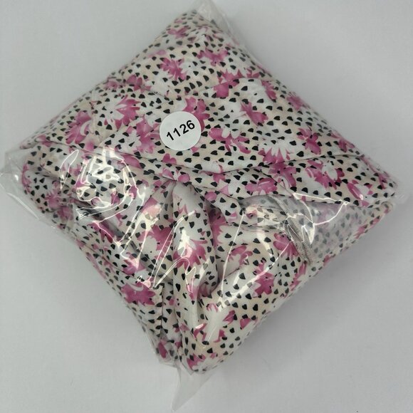 Eloquil Women's Pink Ruffled Floral Blouson‎ Crepe Asymmetric MIDI Dress 16/C44 - Picture 11 of 11